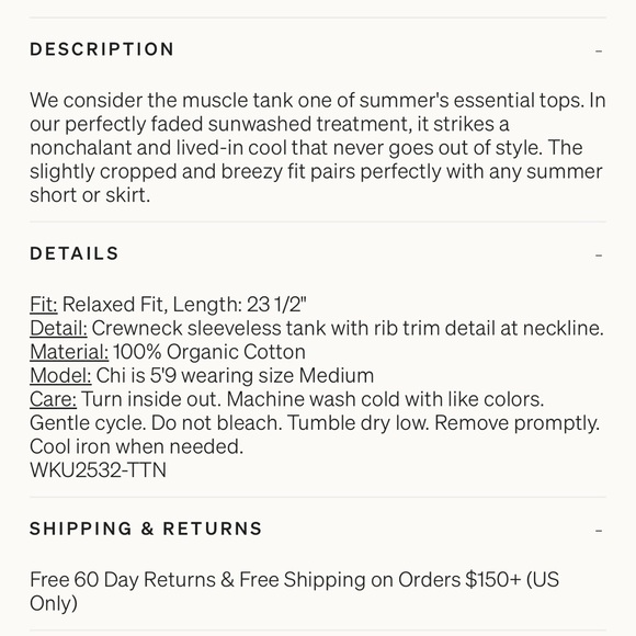 Faherty Blue Sleeveless Boxy Muscle Tee - Picture 4 of 4